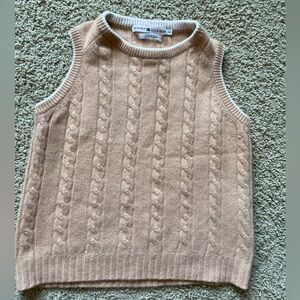 Tan Cashmere Sweater Vest- Medium